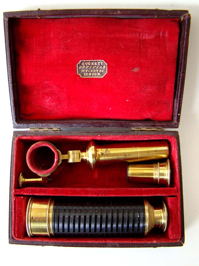 A fine Cased Pocket Six-Draw Telescope by Robert Gogerty, London, 1849-1855